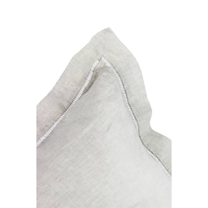 Belgian Flax Linen Collection Ladder Hemstitch Pillowcases/Euro Shams