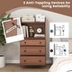 preview thumbnail 7 of 8, Gymax 3-Drawer Dresser 44'' Tall Wood Storage Organizer Chest w/ 2