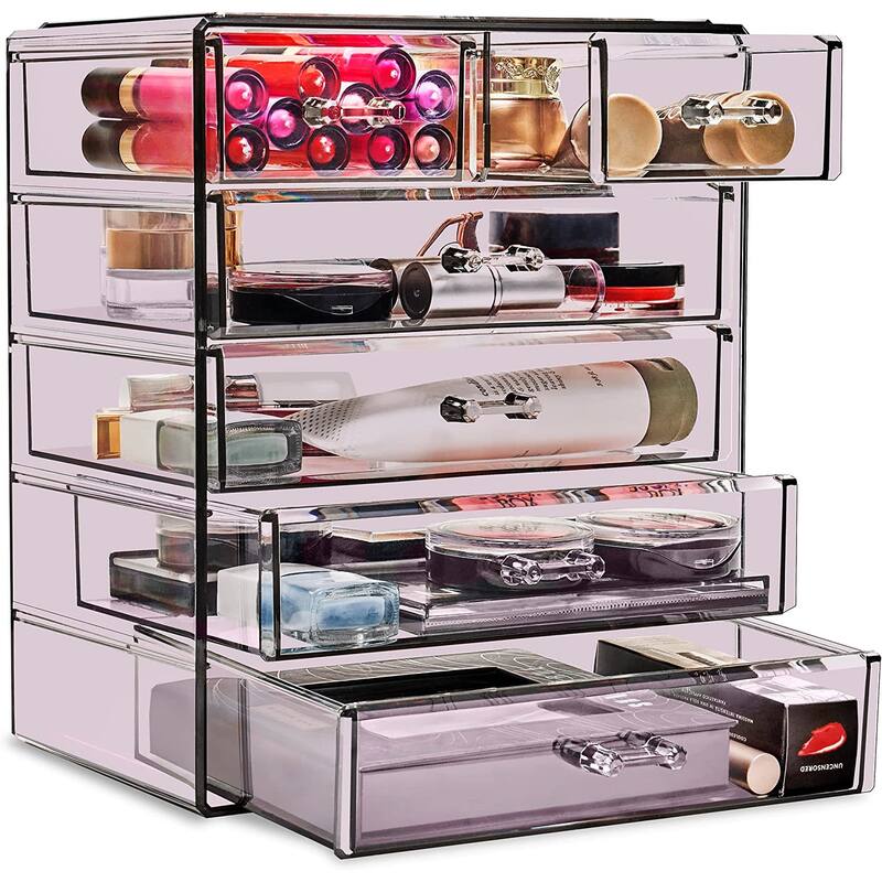 Sorbus New Cosmetics and Jewelry Big Storage Case Display - 4 large, 2 small drawers - 9.50" L x 6.25" W x 11.25" H
