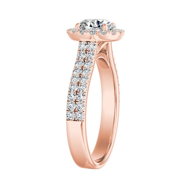 Auriya 14k Gold 1 3/4ctw Halo Moissanite Engagement Ring
