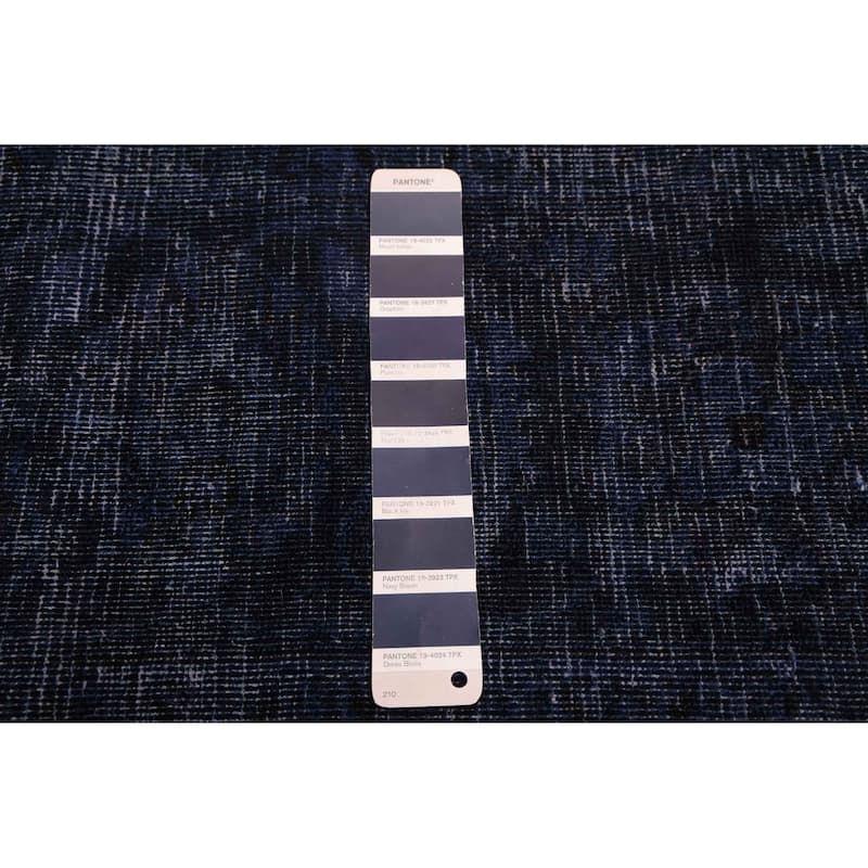 ECARPETGALLERY Hand-knotted Color Transition Dark Navy Wool Rug - 9'10 x 12'4