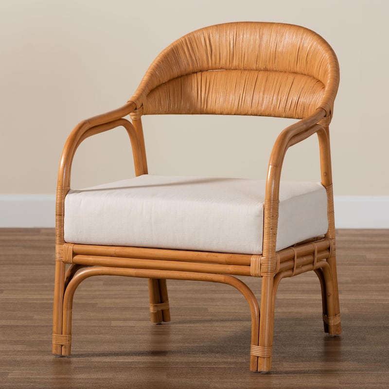 Marisa Bohemian Light Honey Rattan Arm Chair