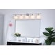 preview thumbnail 10 of 9, Elegant Lighting Collier 5 Light 47" Wide Bathroom Vanity Light with