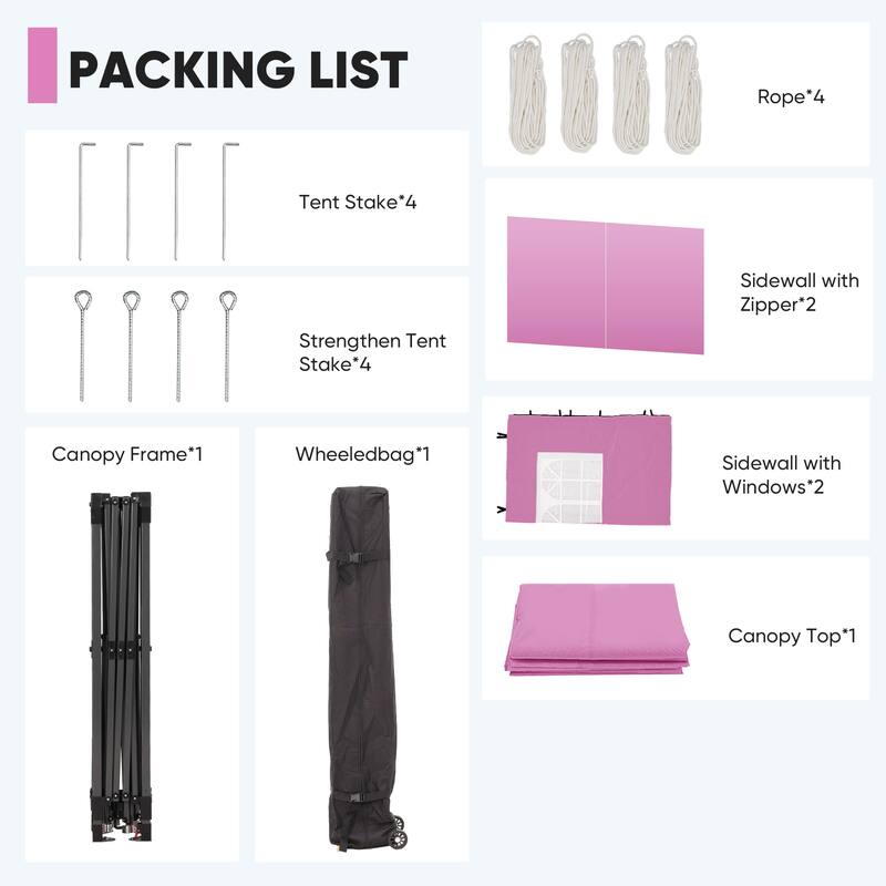 Ainfox 12x12 Pop Up Canopy Tent with 4 Sidewalls, Outdoor Beach Gazebos with 4 Sandbags