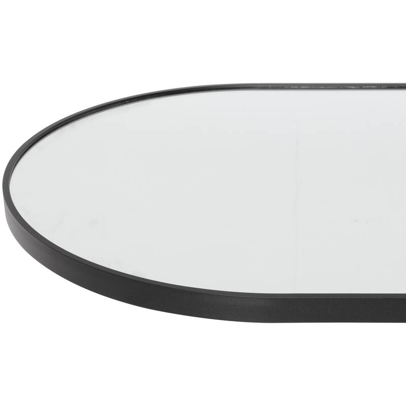 Livabliss Aranya Modern Aluminum Oval Pill-Shaped Accent Mirror