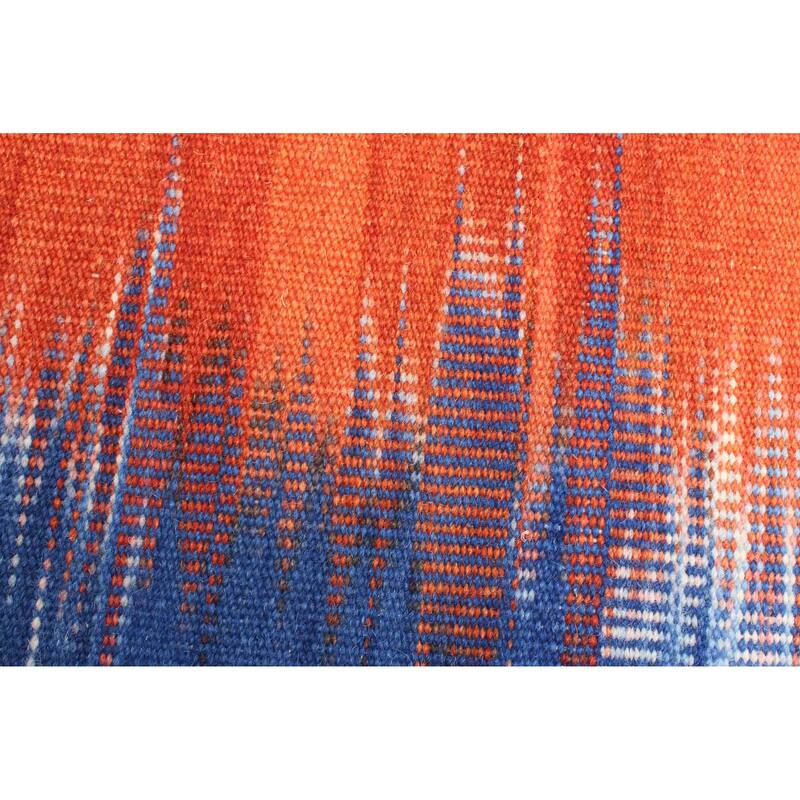 ECARPETGALLERY Flat-Weave Ankara FW Dark Blue Wool Kilim - 5'0 x 8'0