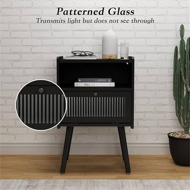 Bedside Tables with Glass Door