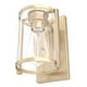 preview thumbnail 7 of 13, Hunter Astwood 1-Light Wall Sconce, Clear Glass, Damp-Rated, Bath or Hall Light - Contemporary, Transitional, Art-Deco