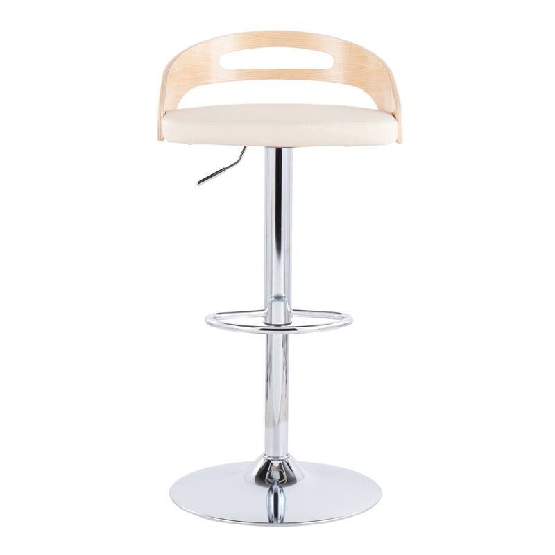 Carson Carrington Simon Adjustable Bar Stool with Oval Footrest (Set of 2)