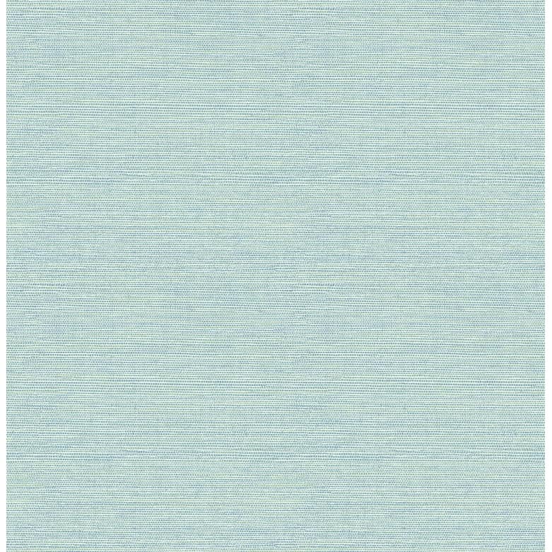 Brewster Bluestem Aqua Grasscloth Wallpaper - 20.5in x 396in x 0.025in
