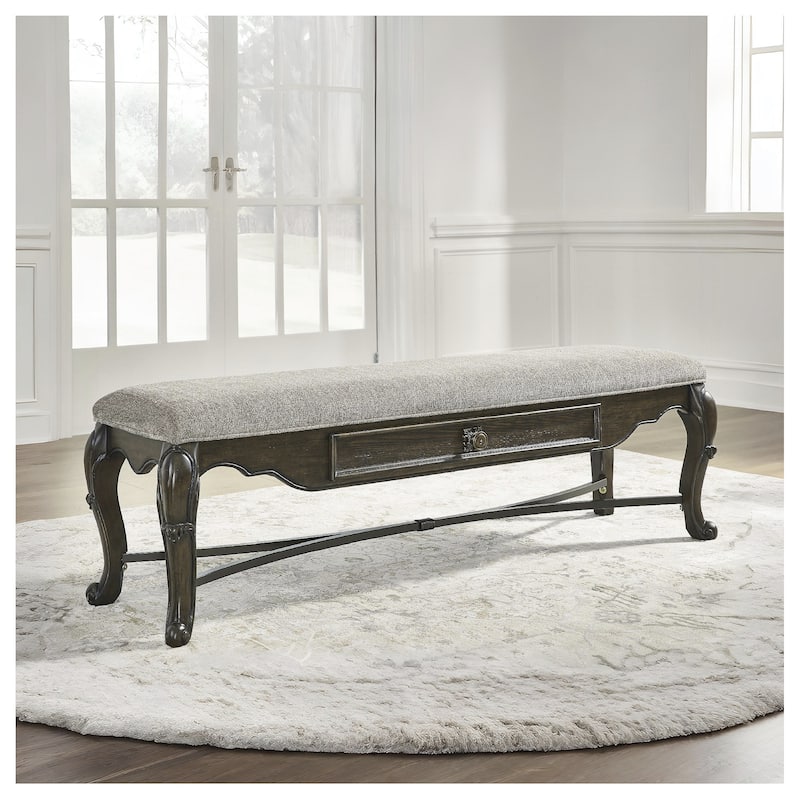 Signature Design by Ashley Maylee Dark Brown 63" Dining Bench - 63.25"W x 17.5"D x 20.25"H - Single - 63.25"W x 17.5"D x 20.25"H - Dark Brown - Short