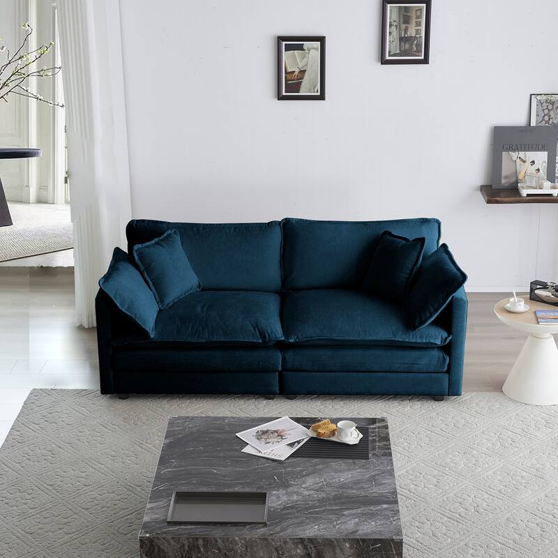 2 Seater Loveseat and Chair Set, 2 Piece Sofa and Chair Set for Living Room
