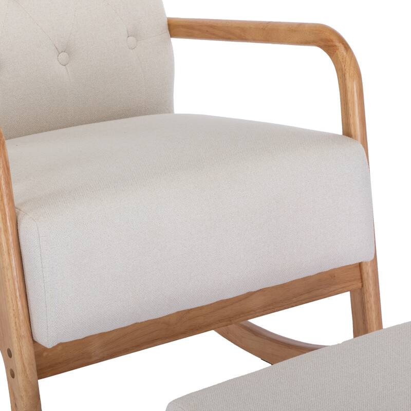 Rocking Armchair With Ottoman for Living Room