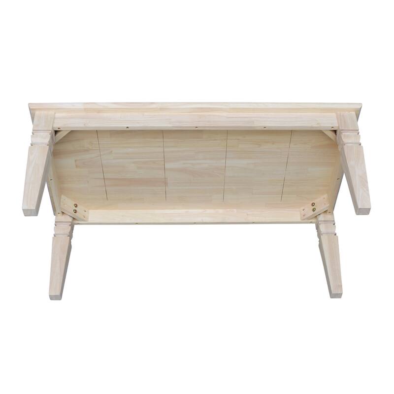 Unfinished Solid Parawood Java Coffee Table