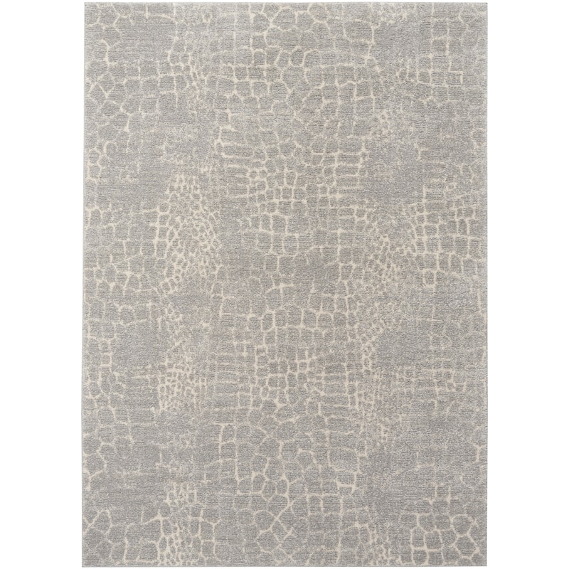 Nourison Gemma Indoor only Beige Animals Area Rug - Grey - 7' 10" x 9' 10" - Rectangle