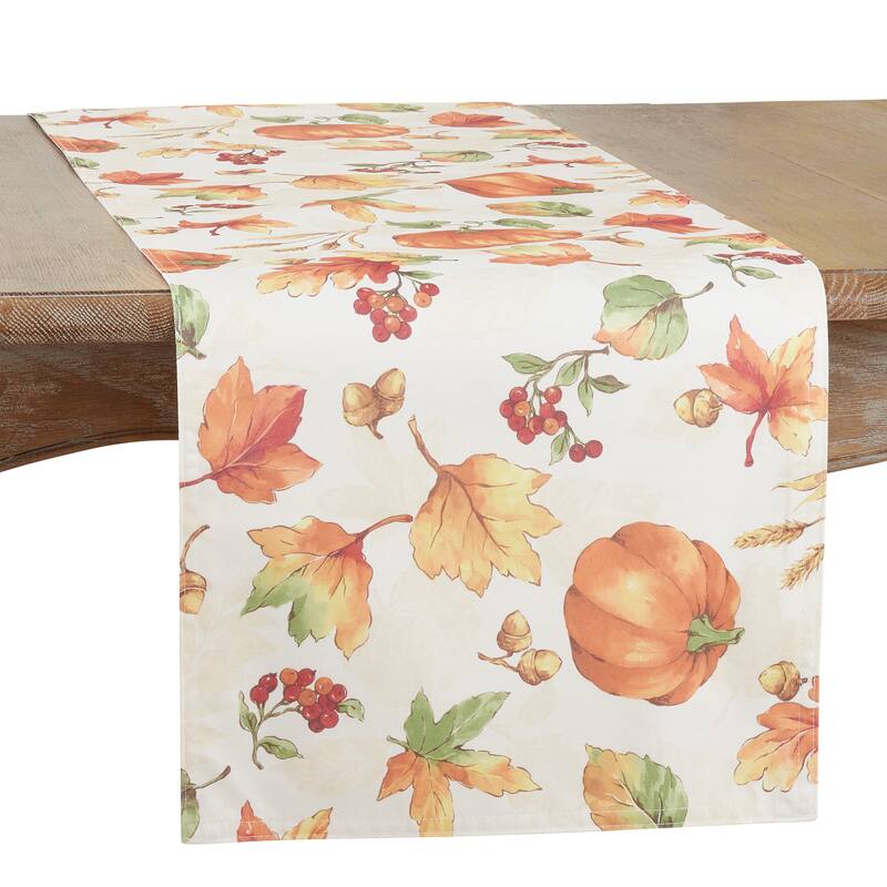 Table Runner With Fall Pumpkin Design