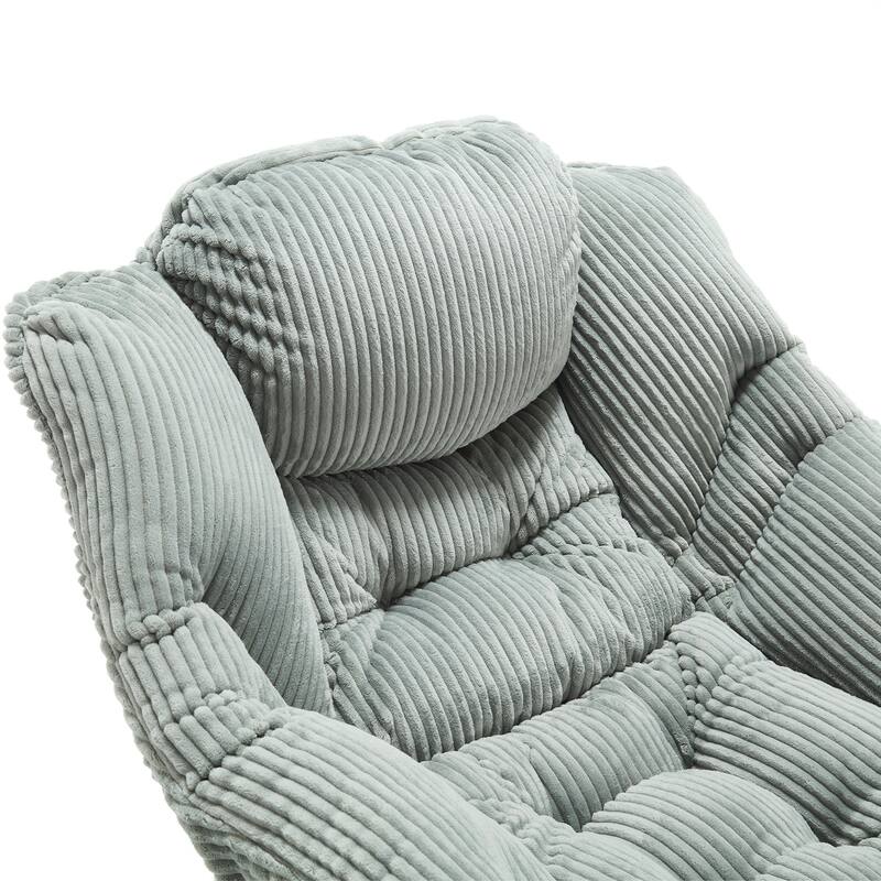 Modern Lounge Accent Chair with Armrests and a Side Pocket, Leisure Upholstered Sofa Chair Reading Chair with Footrest
