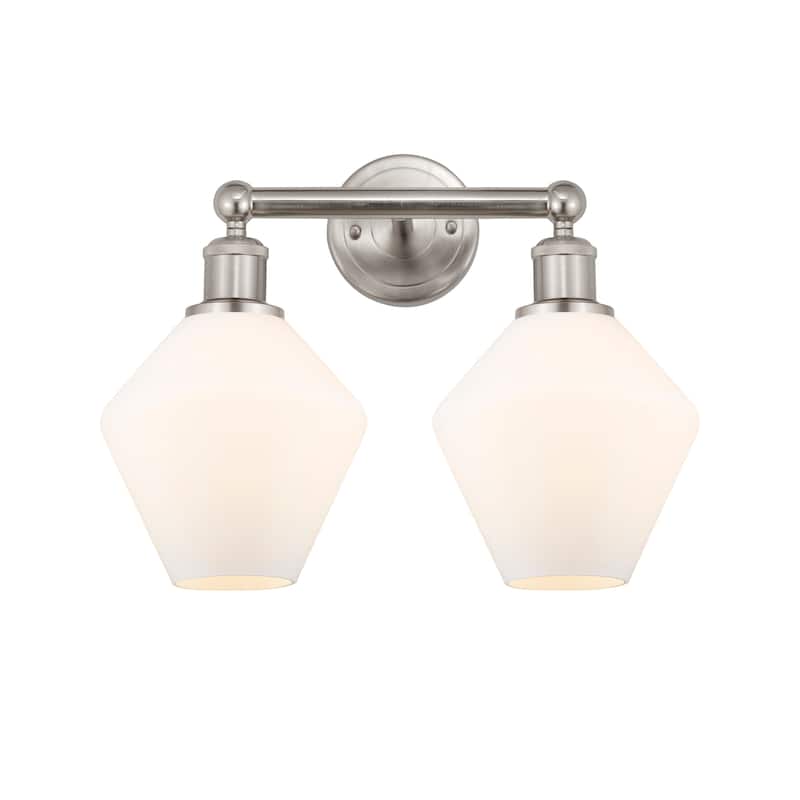 Innovations Lighting Cindyrella - 2 Light 17" Bath Vanity Light - Cased Matte White/Satin Nickel