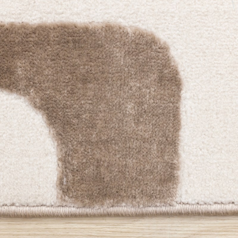 Leonardo Brown Cream Vintage Patterned Area Rug
