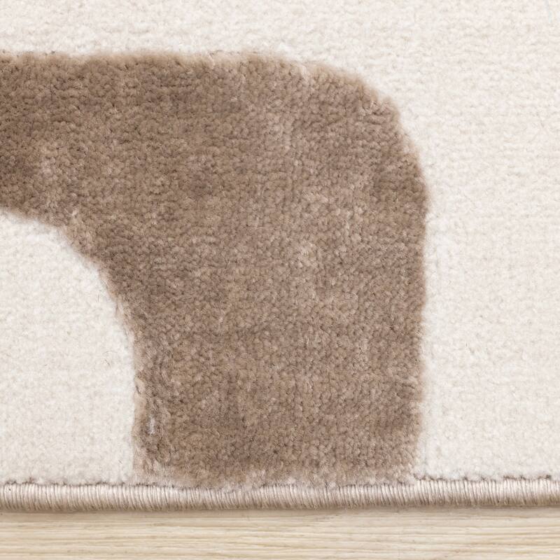 Leonardo Brown Cream Vintage Patterned Area Rug