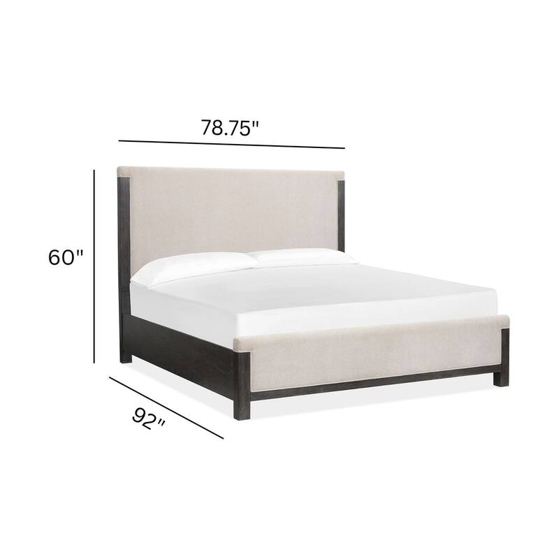 Magnussen Home Plum Creek Ravenwood Black Upholstered Panel Bed