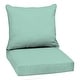 preview thumbnail 18 of 43, Arden Selections 24-inch Outdoor Solid Color Deep Seat Cushion Set 22 W x 24 D in. - Aqua Leala