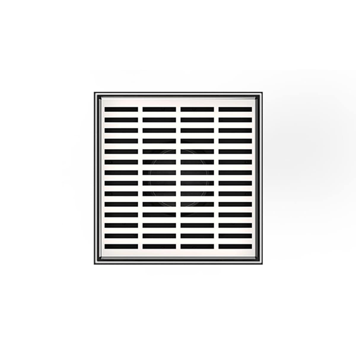 Infinity Drain LND5-2A 5" x 5" LND 5 Slotted Pattern Center Drain Kit, - Polished Stainless