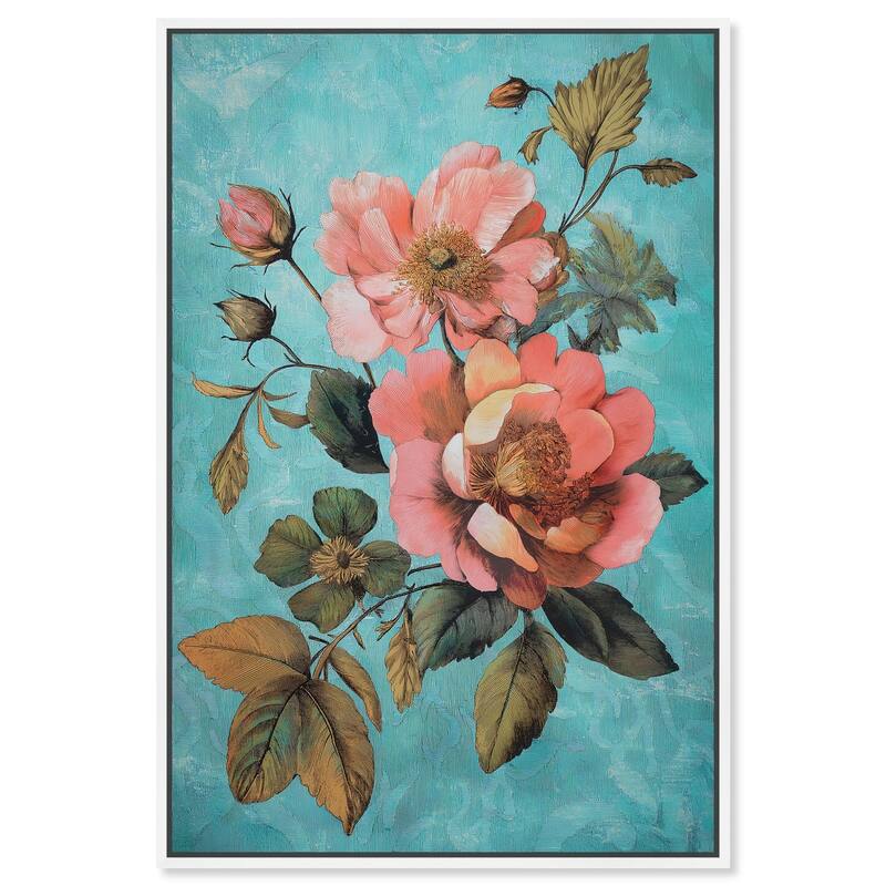 Floral Azure Ascent I Canvas by Art Remedy - White - 20" x 30"