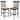 Gabriel Lattice Back Counter Chair Cappuccino (Set of 2)