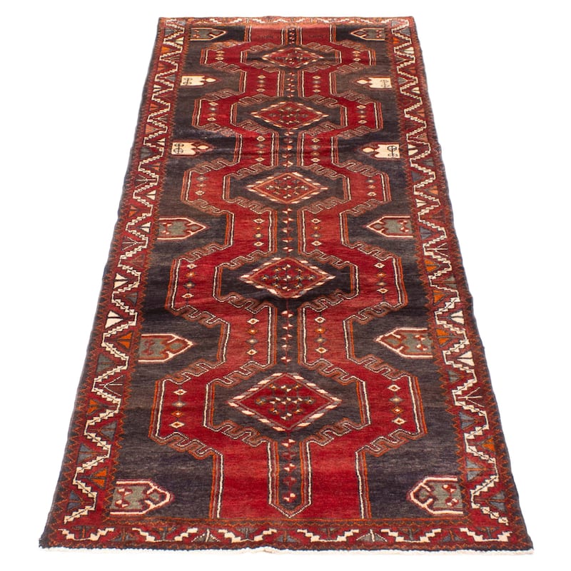 ECARPETGALLERY Hand-knotted Anadol Red Wool Rug - 3'8 x 9'7