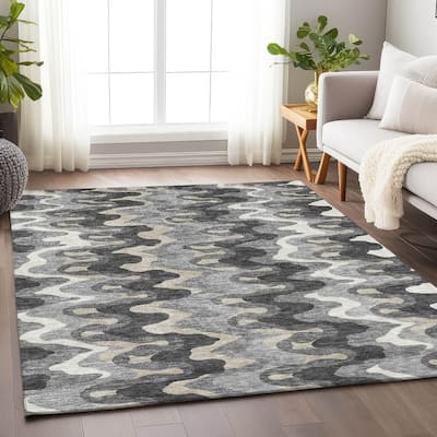 Premium Washable Super Soft Abstract Stripes Mayfield Rug