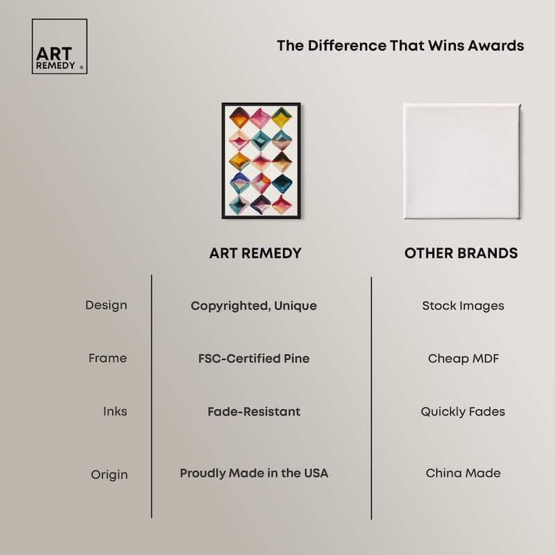 Diamond Grid Canvas by Art Remedy