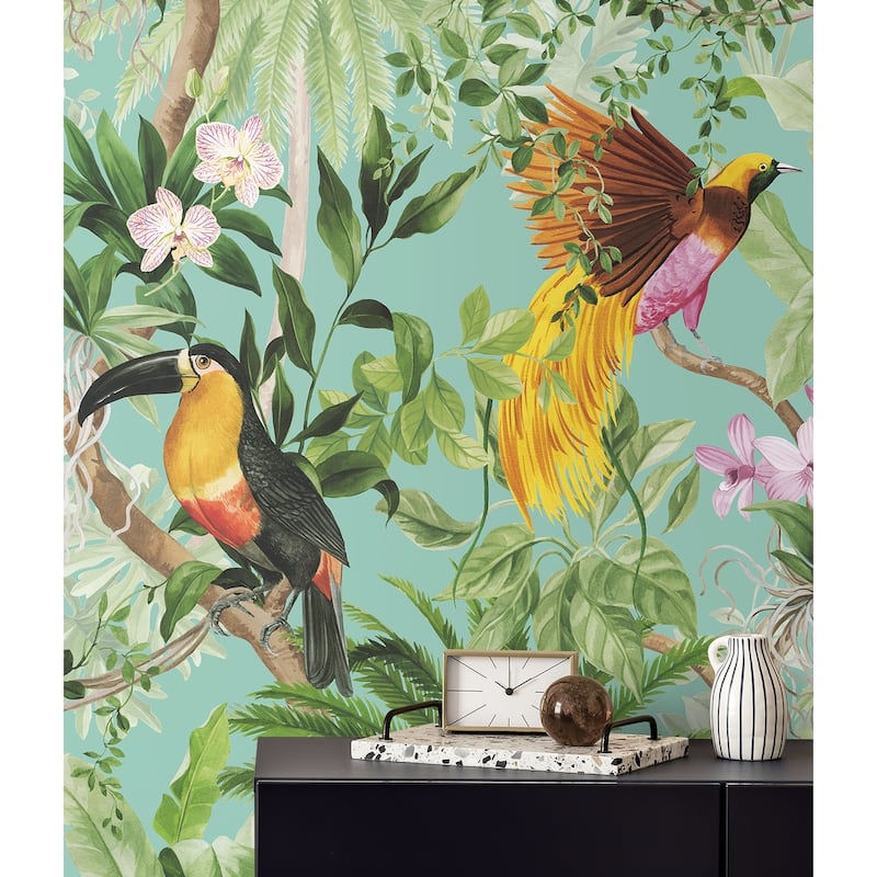 Harry & Grace Tropical Bird Peel and Stick Wallpaper