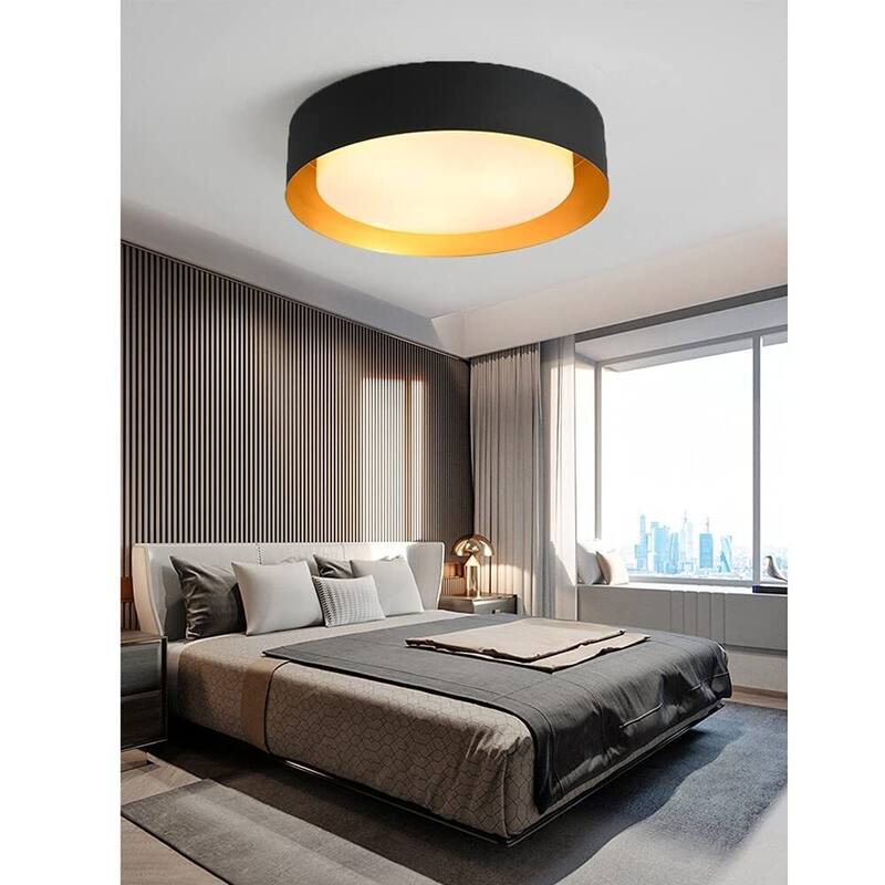Modern Minimalist Round Drum Flush Mount Ceiling Lights