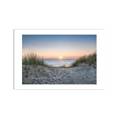 Dune beach at sunset Fine Art Paper Print by Jan Becke - Multi