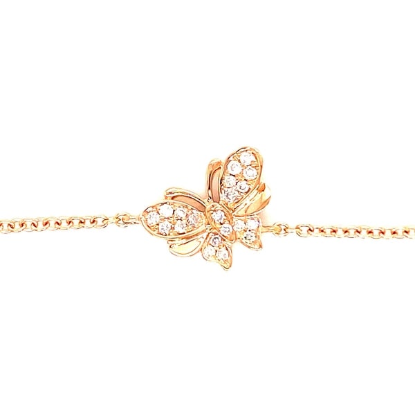 Kabella Gold Diamond Double Wing Butterfly Bracelet. Opens flyout.