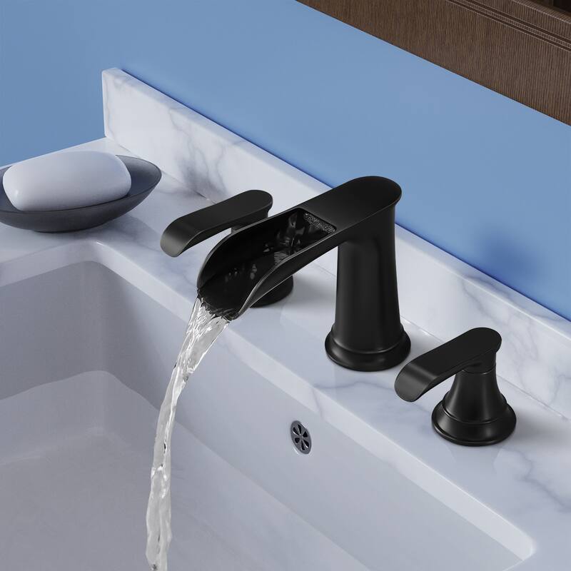 Topcraft Two Handle Waterfall Bathroom Faucet with Pop-Up Drainer