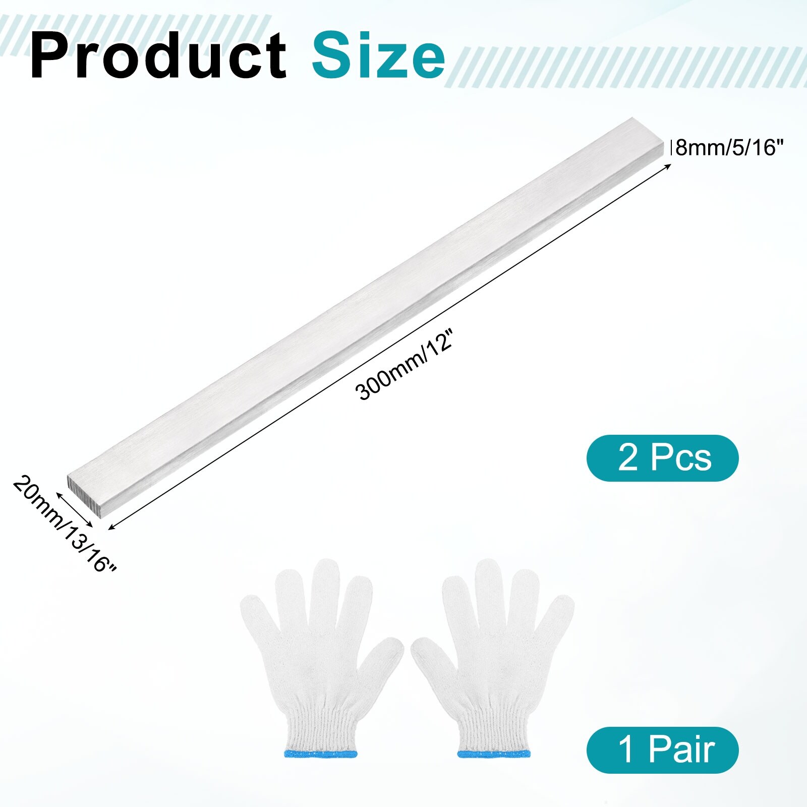 Stainless Steel Flat Bar Brushed Finish Trim Strips Sheets for Kitchen DIY Craft Making