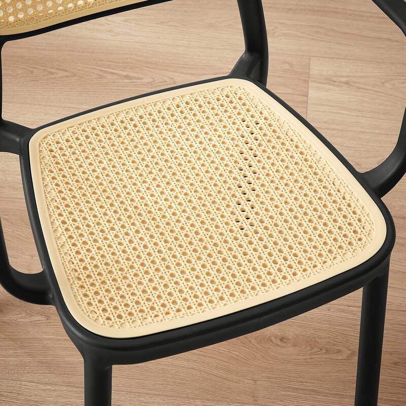 Art Leon Set of 2 Modern Stackable Indoor or Outdoor Dining Chair