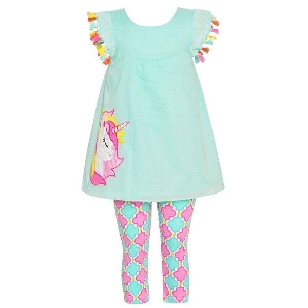 Shop Rare Editions Little Girls Mint Tassel Unicorn Applique 2 Pc