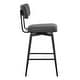 preview thumbnail 17 of 26, Elise Counter Height Swivel Bar Stool Chairs Set of 2 with Metal Frame