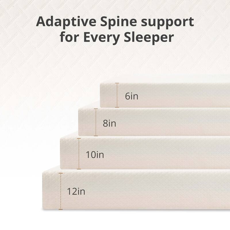 8" Medium Gel Memory Foam Mattress Infused with Green Tea