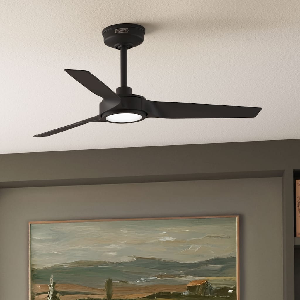 Hunter ZenTech Indoor / Outdoor 3-Blade Smart Ceiling Fan w/ LED Light and Handheld Remote