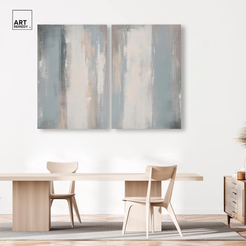 Neutral Ground Canvas Set of 2 by Art Remedy, Gallery Wrapped