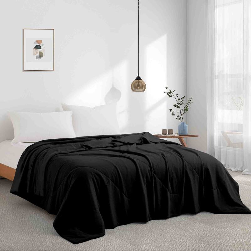 Lightweight Breathable Cooling Waffle Reversible Summer Blanket, Dual-side Cool Touch Comforter