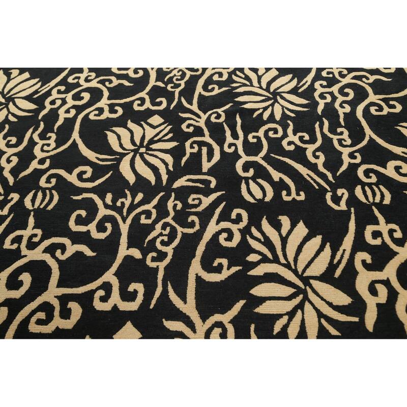 Vegetable Dye Oriental Nepalese Area Rug Hand-knotted Wool Carpet - 8'1" x 10'2"