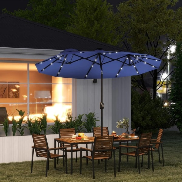 11 white patio umbrella Shademaker Solaris 11'5 Octagon Crank Lift Offset Patio Umbrella (SOL-35)