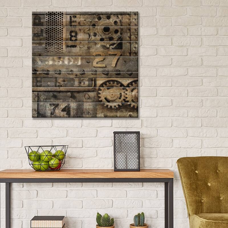 Industrial II Print On Wood by Dylan Matthews - Multi-Color
