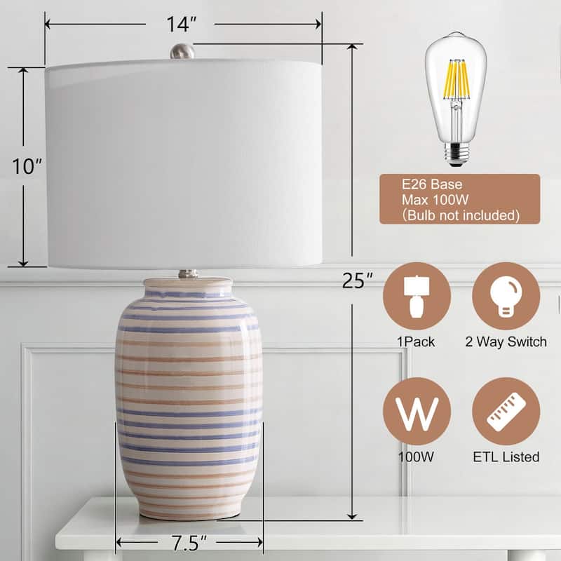 Maxax 25" Ceramic Table Lamp