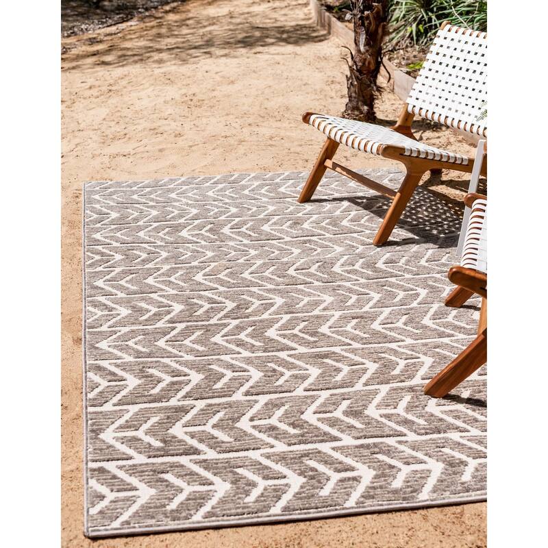 Outdoor Glasbury Collection Area Rug - Beige - 9'x12'